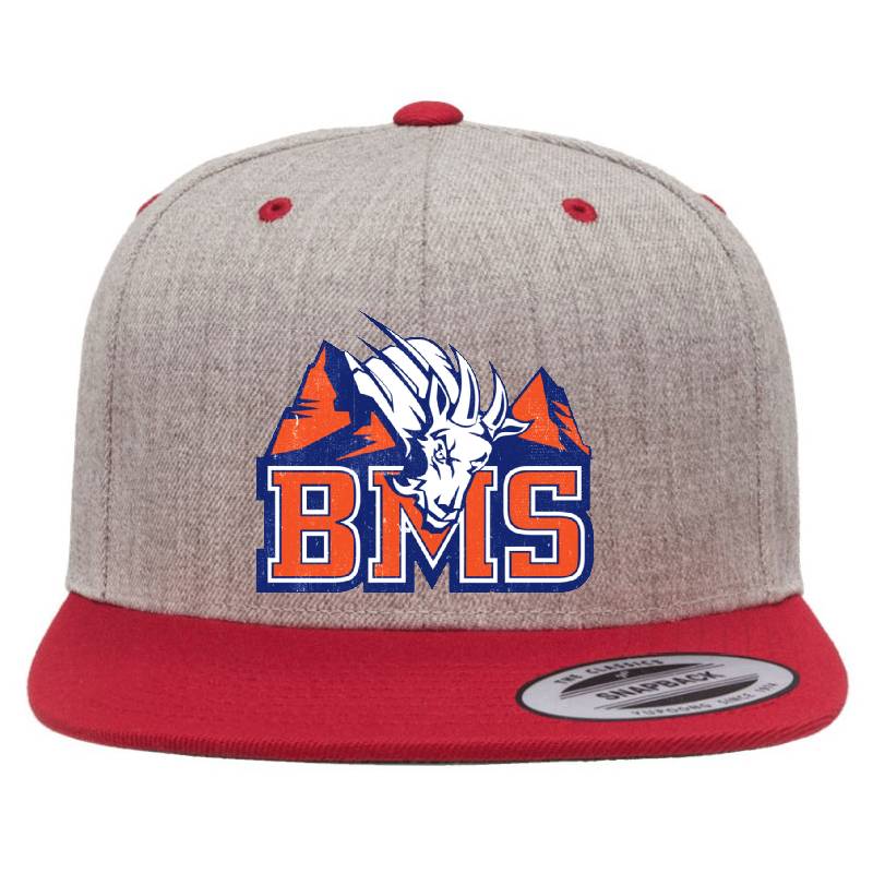 Bms Blue Mountain State Premium Flat Bill Snapback Cap