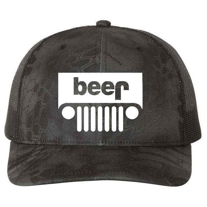 Beer Jeep Premium Flat Bill Snapback Caps