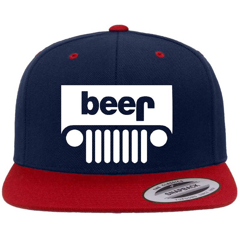 Beer Jeep Flexfit Baseball Caps